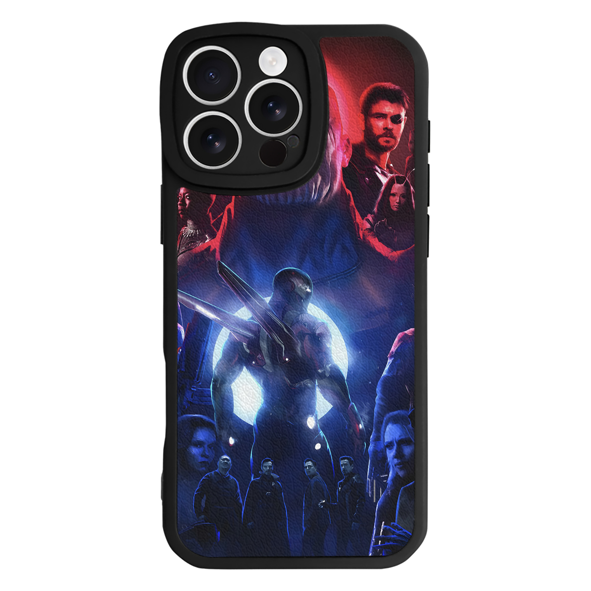 （画像用） アベンジャーズ The Avengers 【iPhone 16シリーズ対応】シリコンスマホケース（レザー調） 材質：シリコン